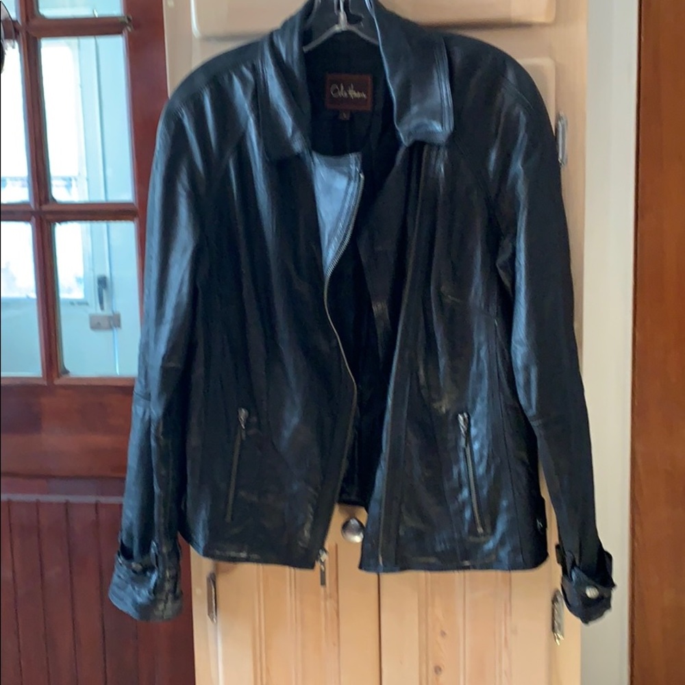 Black Lambskin Moto Jacket